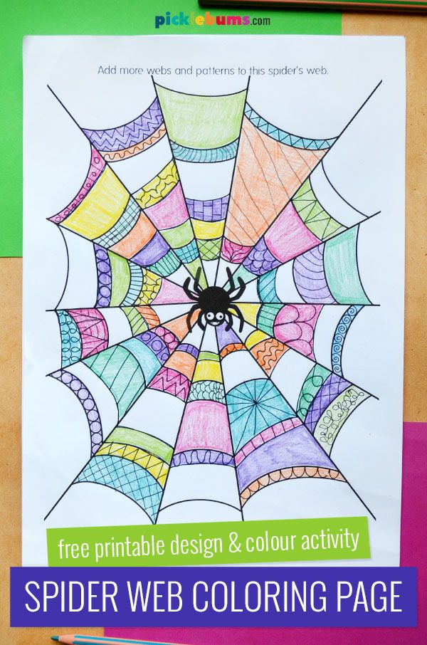 35 Spider Web Coloring Pages Printable 29