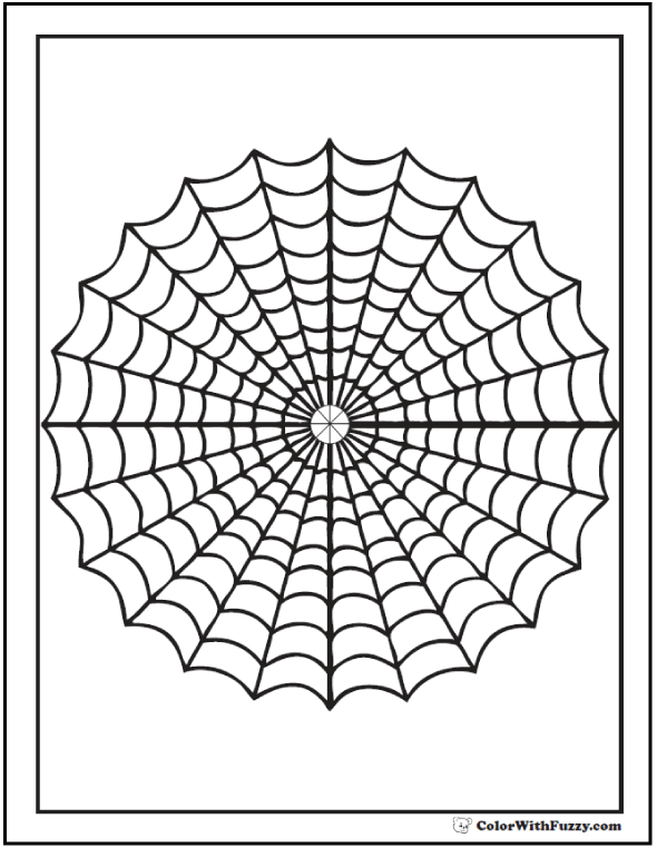 35 Spider Web Coloring Pages Printable 31