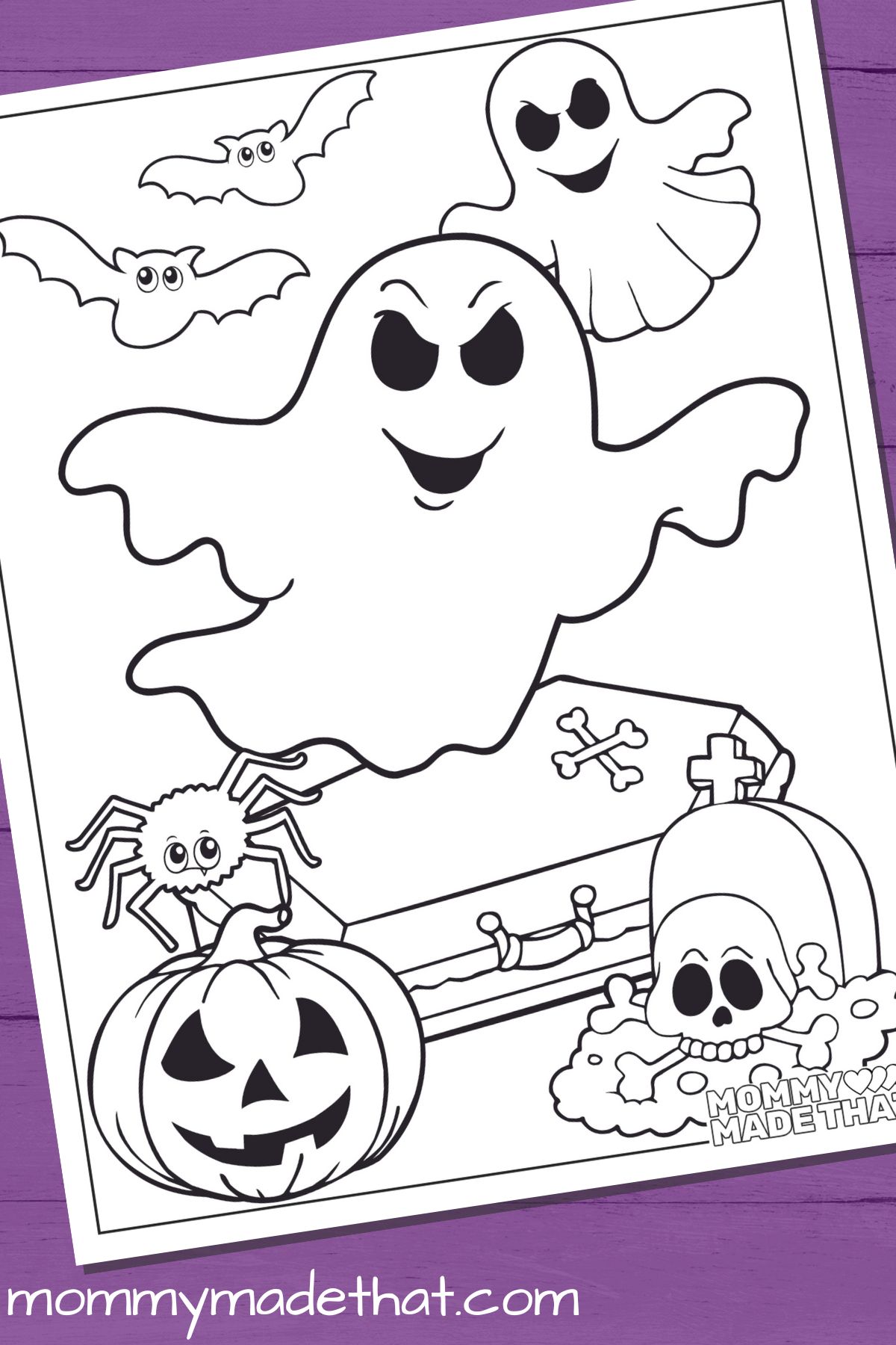 35 Spooky Ghost Coloring Pages Printable 13