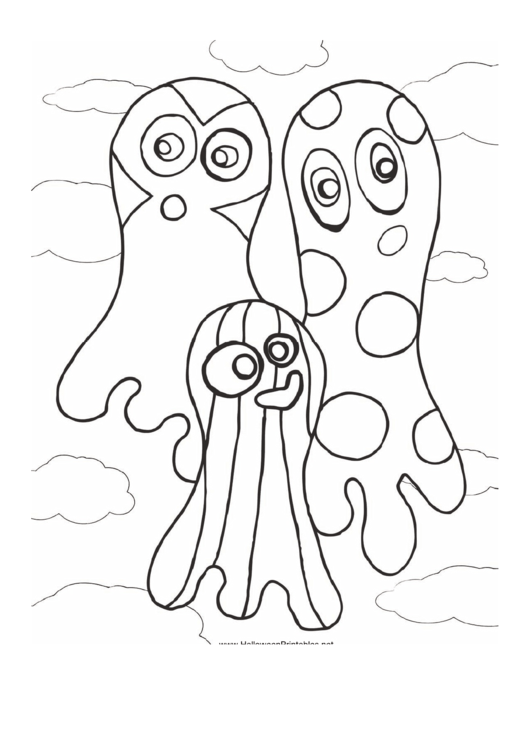 35 Spooky Ghost Coloring Pages Printable 15