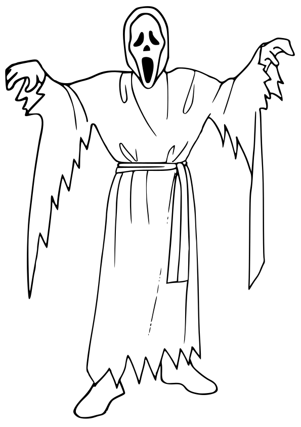 spooky ghost coloring pages printable jpg