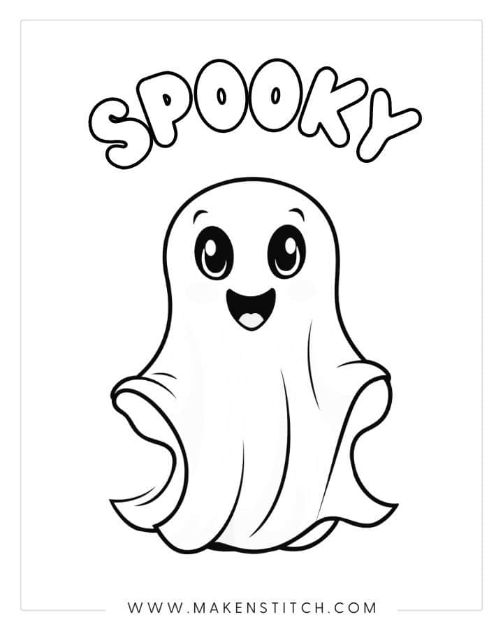 spooky ghost coloring pages printable jpg