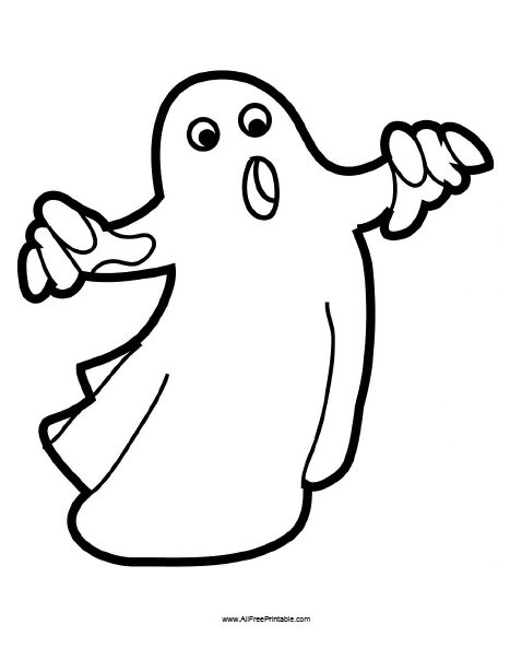 35 Spooky Ghost Coloring Pages Printable 2