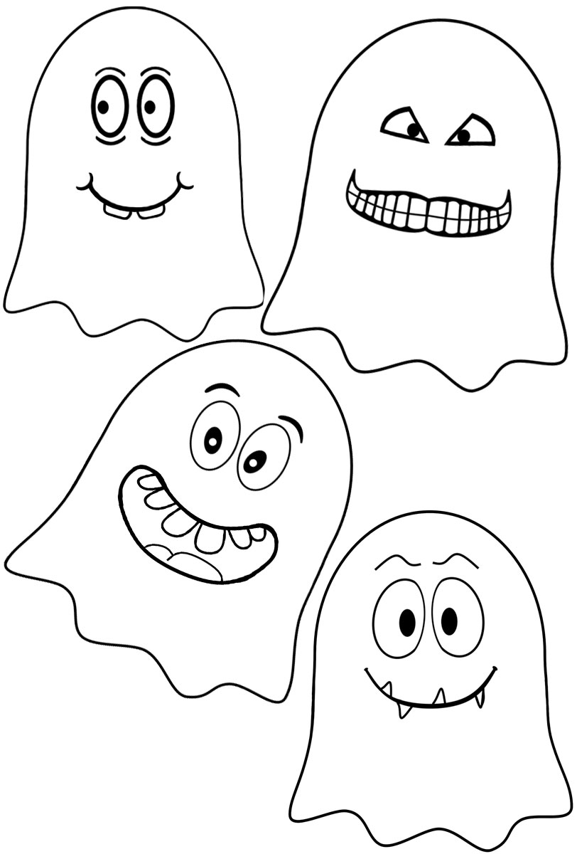 35 Spooky Ghost Coloring Pages Printable 7