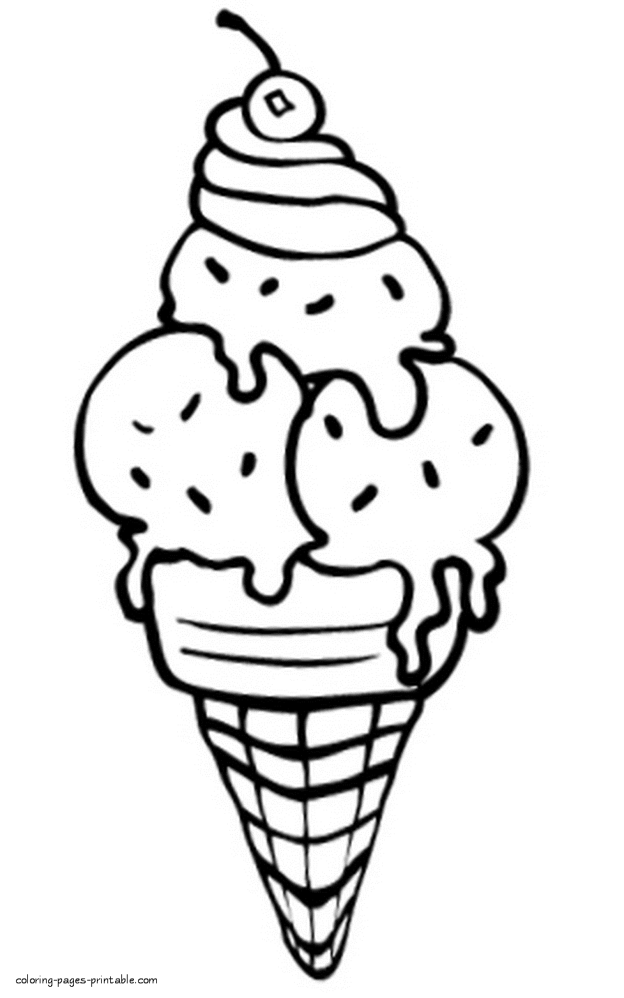 35 Sweet Ice Cream Coloring Pages Printable 28