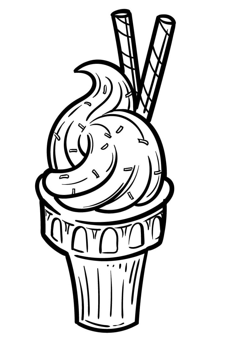 35 Sweet Ice Cream Coloring Pages Printable 4