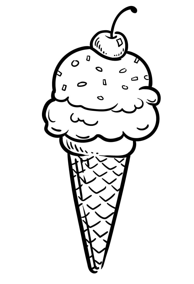 35 Sweet Ice Cream Coloring Pages Printable 5