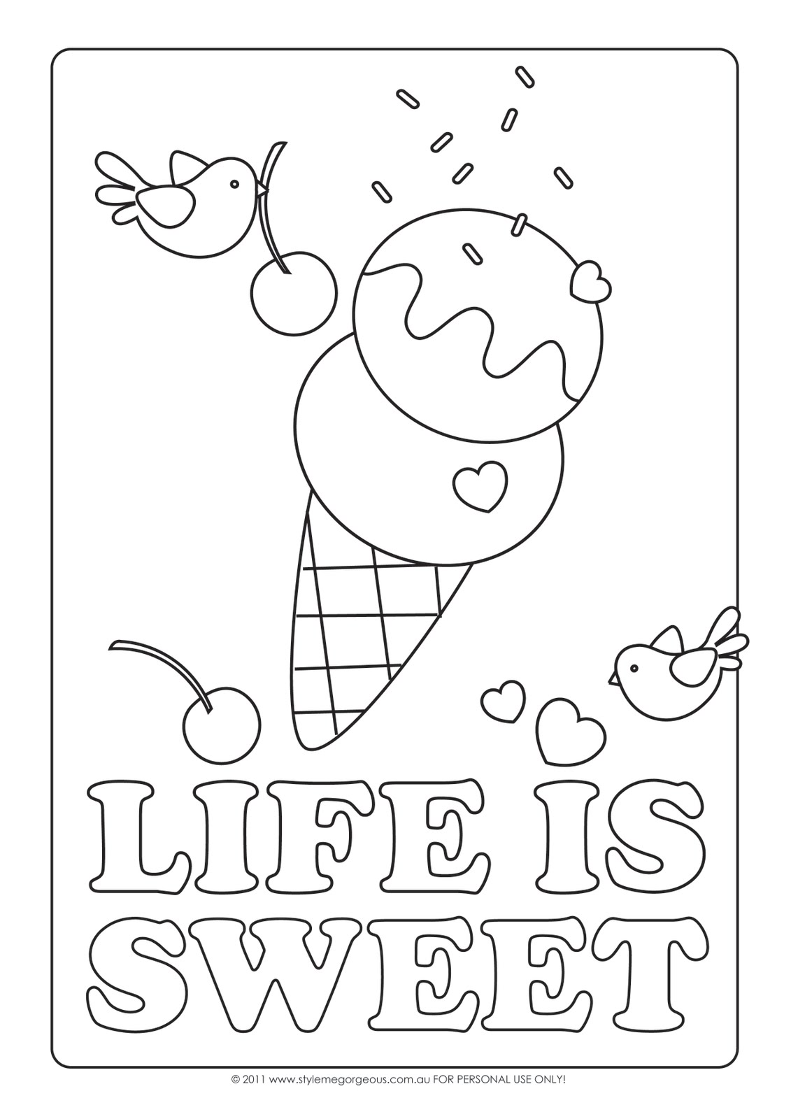 35 Sweet Ice Cream Coloring Pages Printable 7