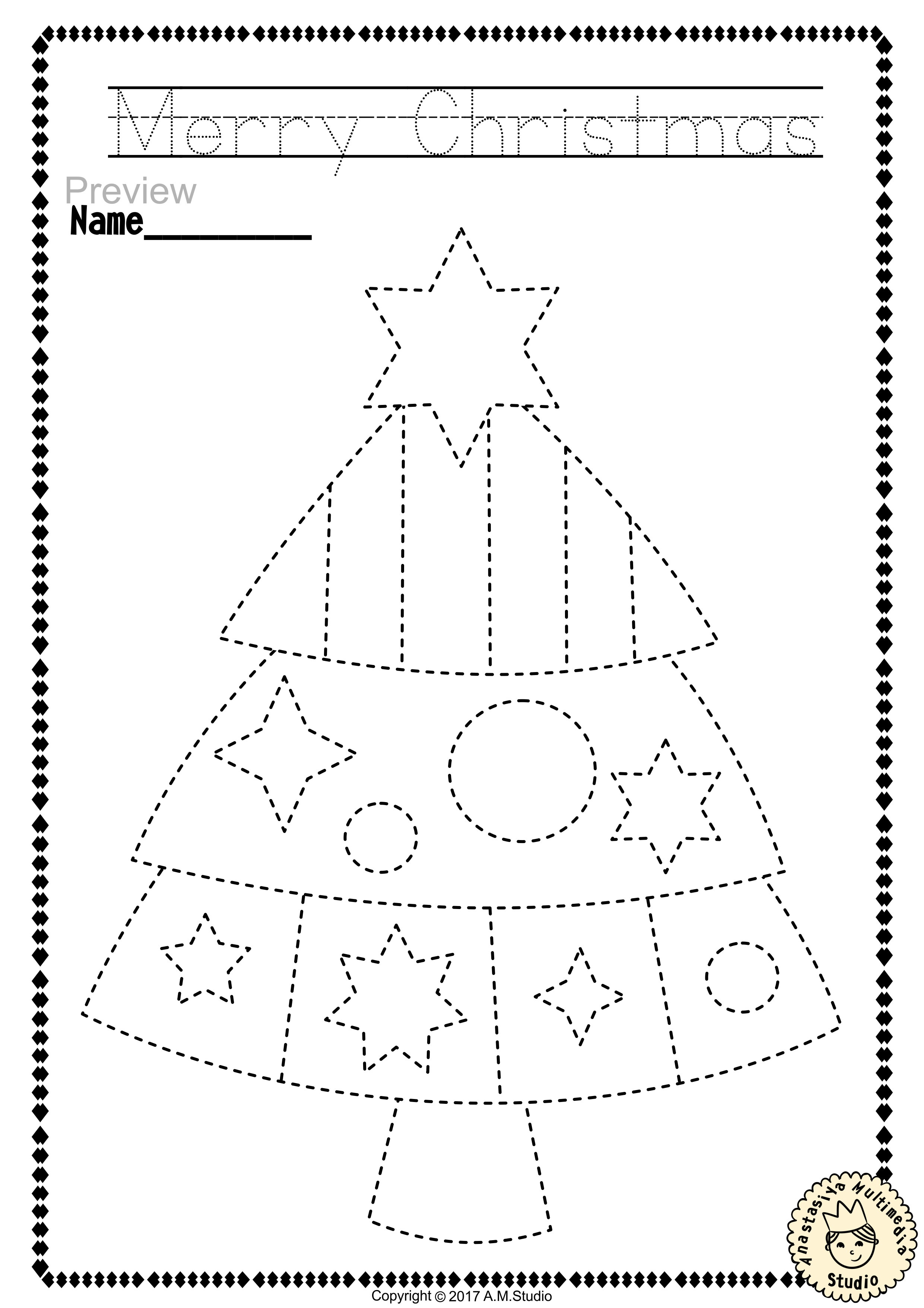 36 Cheerful Christmas Coloring Pages for Preschoolers Printable 8