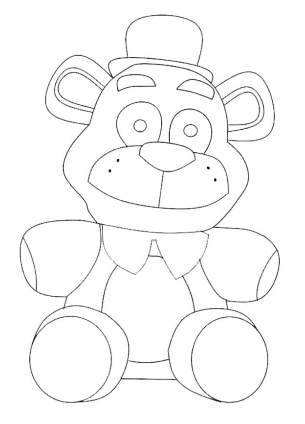 36 FNAF Plush Coloring Pages Printable 1