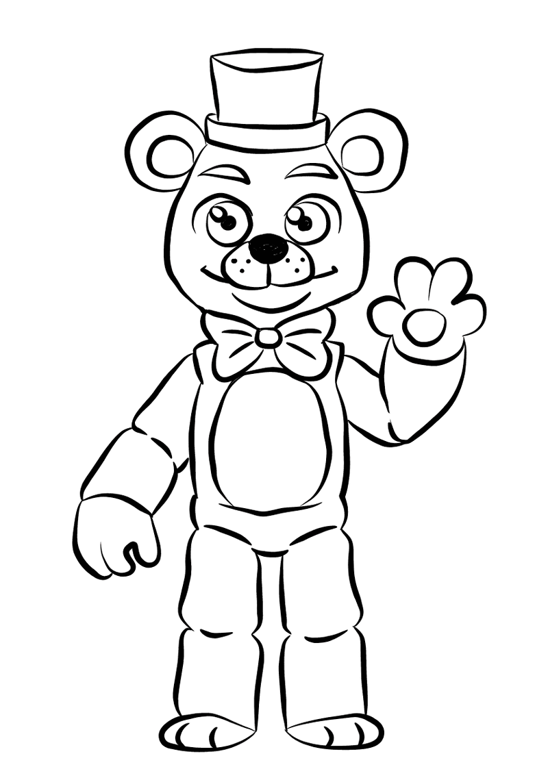 36 FNAF Plush Coloring Pages Printable 10