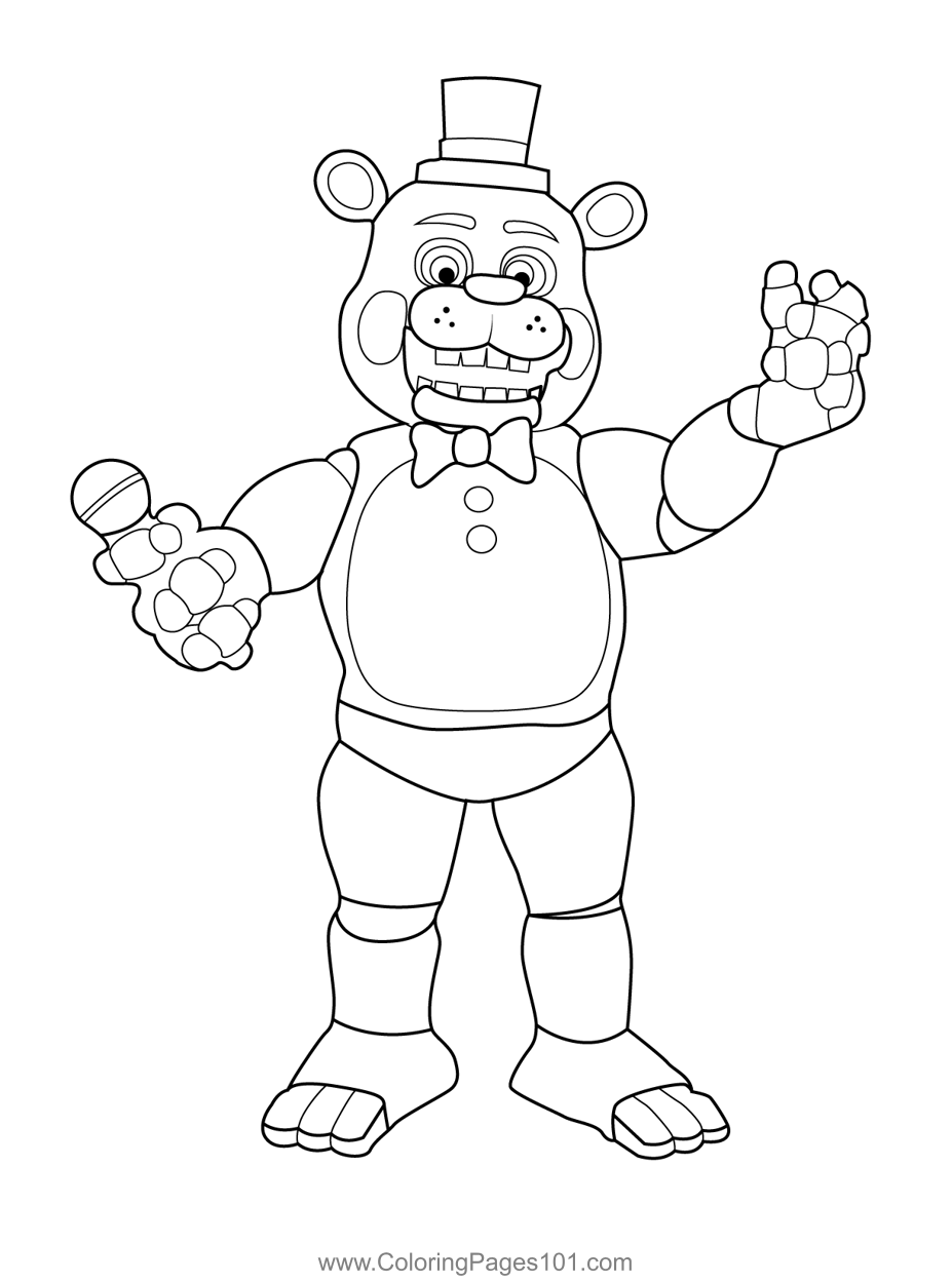 36 FNAF Plush Coloring Pages Printable 14