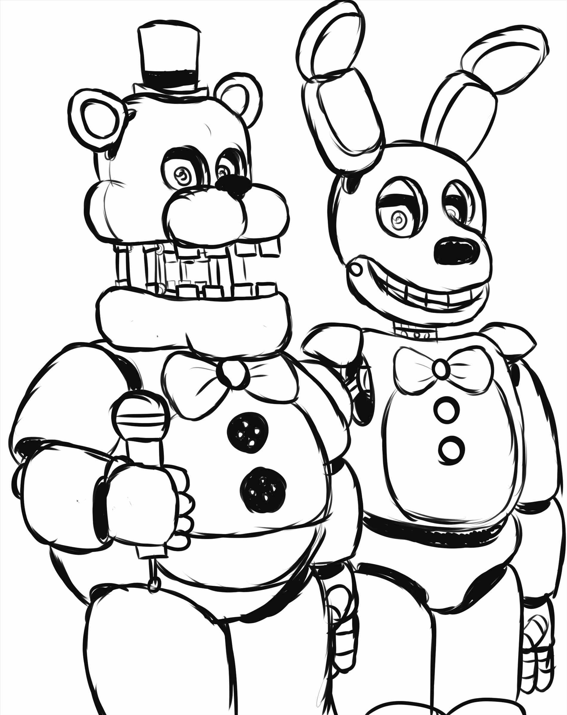 36 FNAF Plush Coloring Pages Printable 16