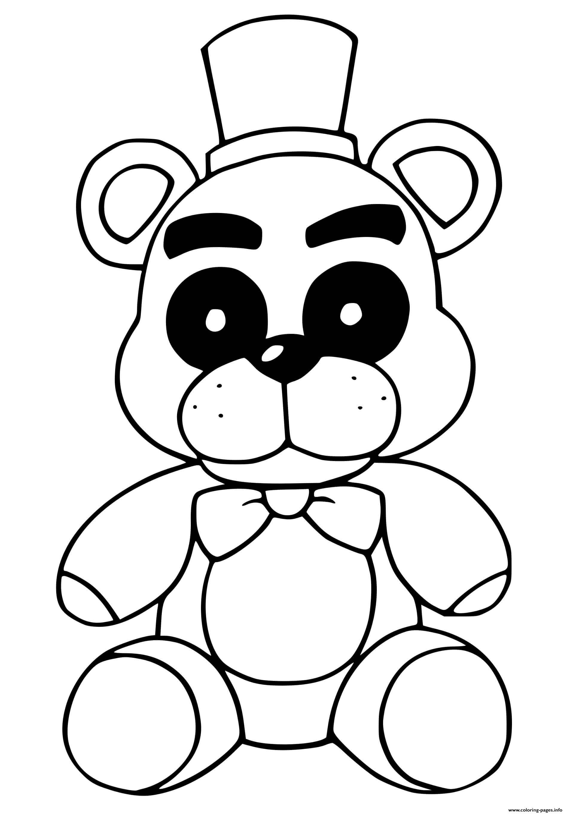 36 FNAF Plush Coloring Pages Printable 25