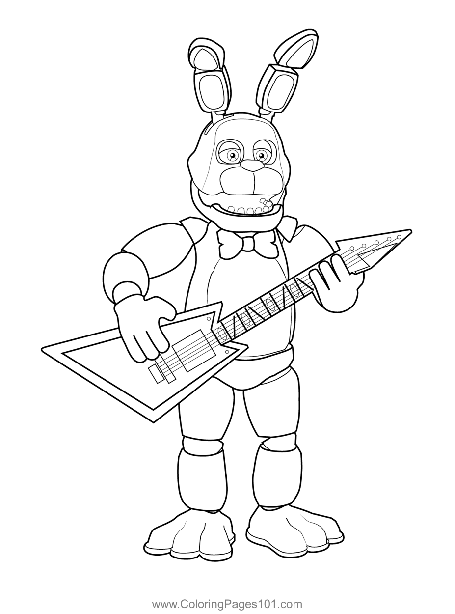 36 FNAF Plush Coloring Pages Printable 28