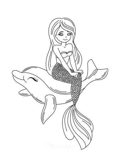 36 Fun Girl Coloring Pages Mermaid Printable 14