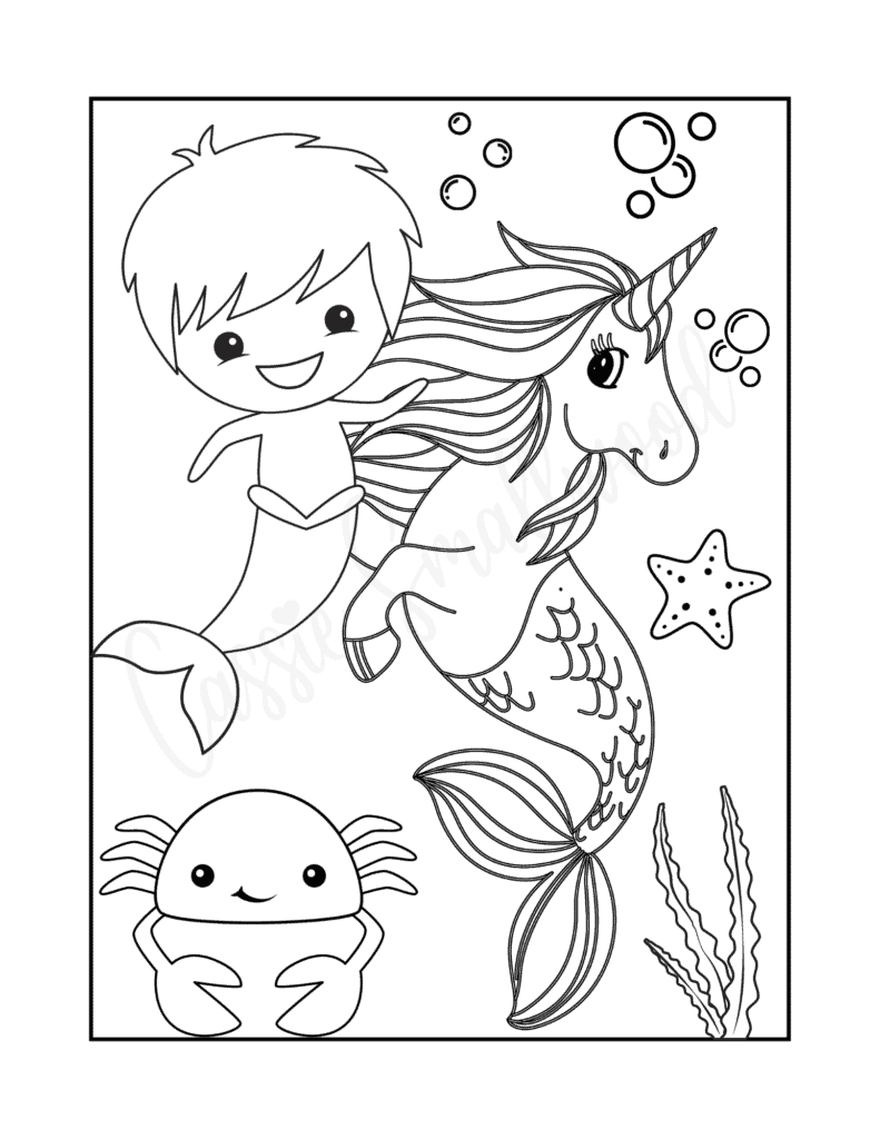 36 Fun Girl Coloring Pages Mermaid Printable 17