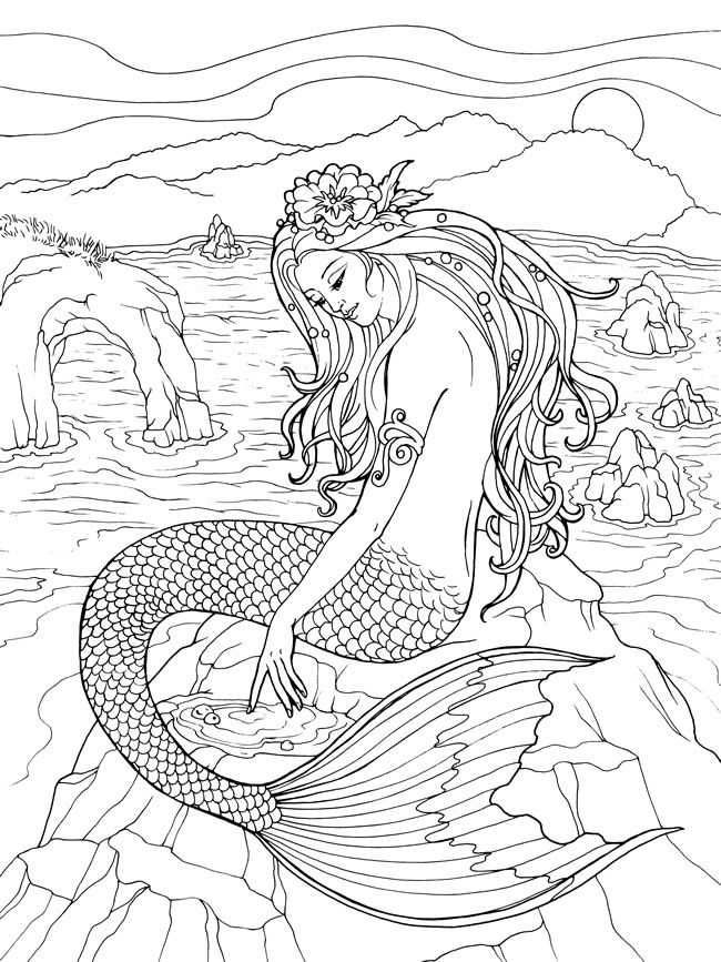 36 Fun Girl Coloring Pages Mermaid Printable 19