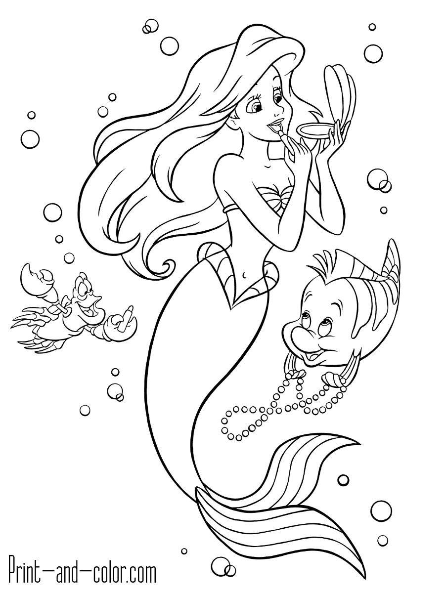 36 Fun Girl Coloring Pages Mermaid Printable 22