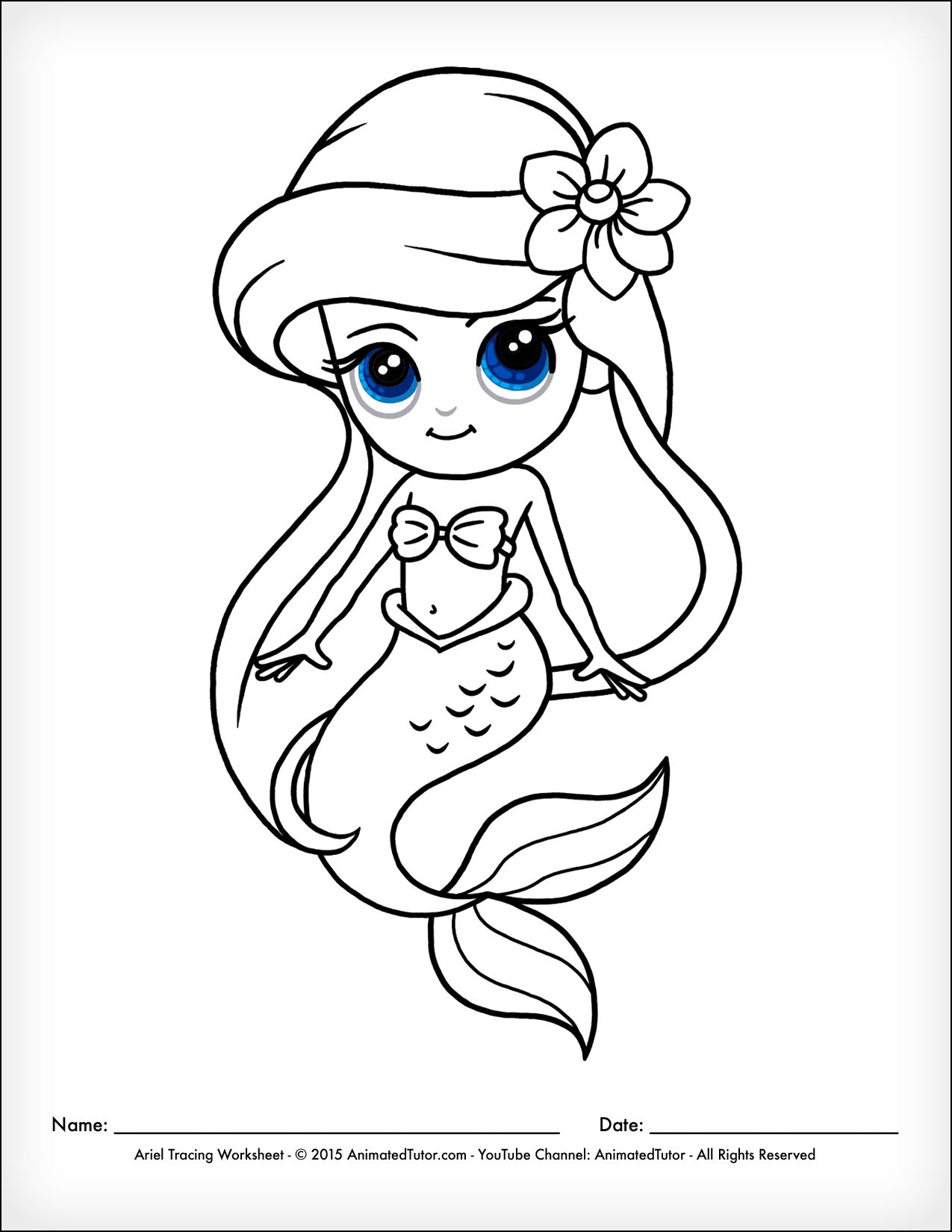 36 Fun Girl Coloring Pages Mermaid Printable 23