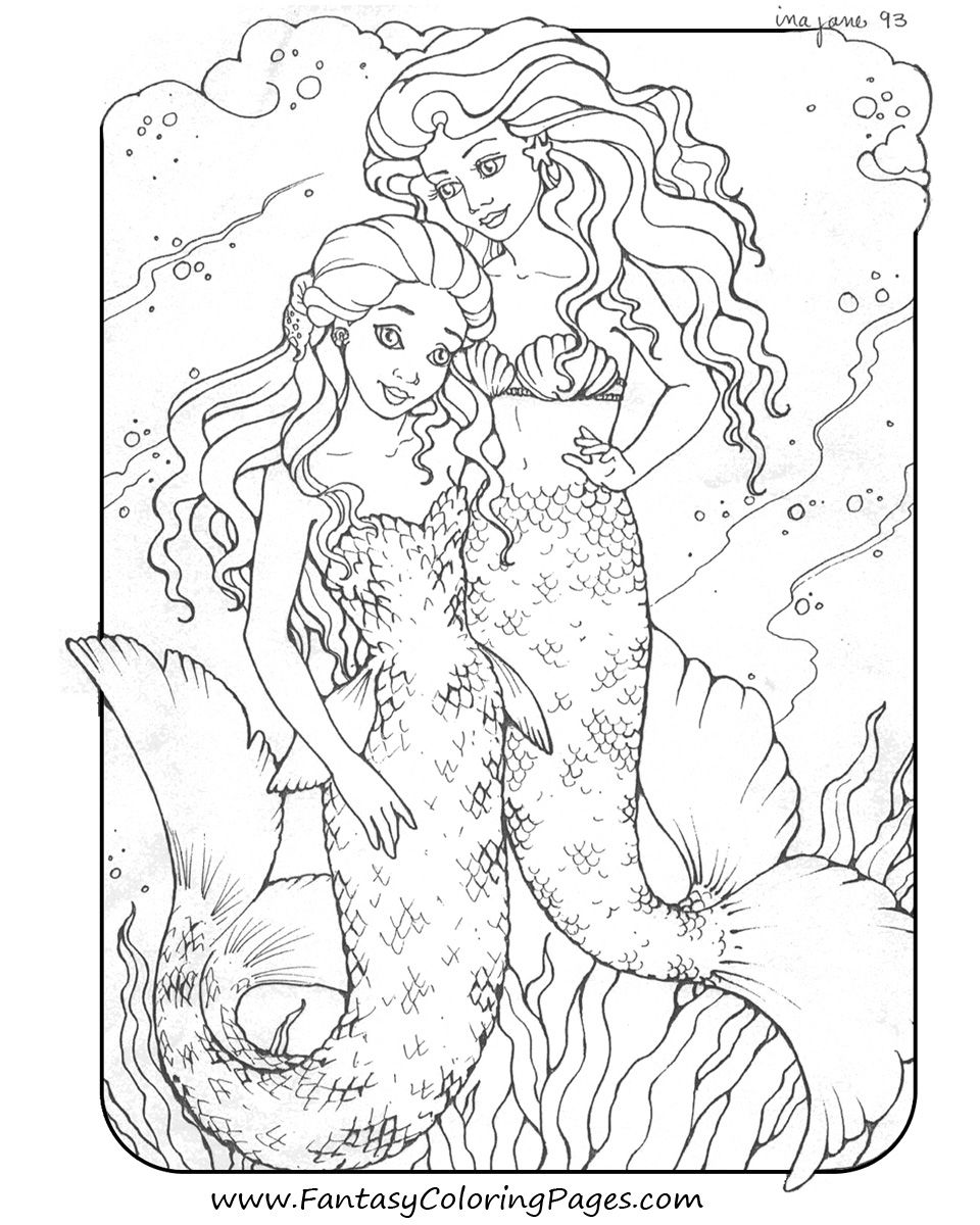 36 Fun Girl Coloring Pages Mermaid Printable 29