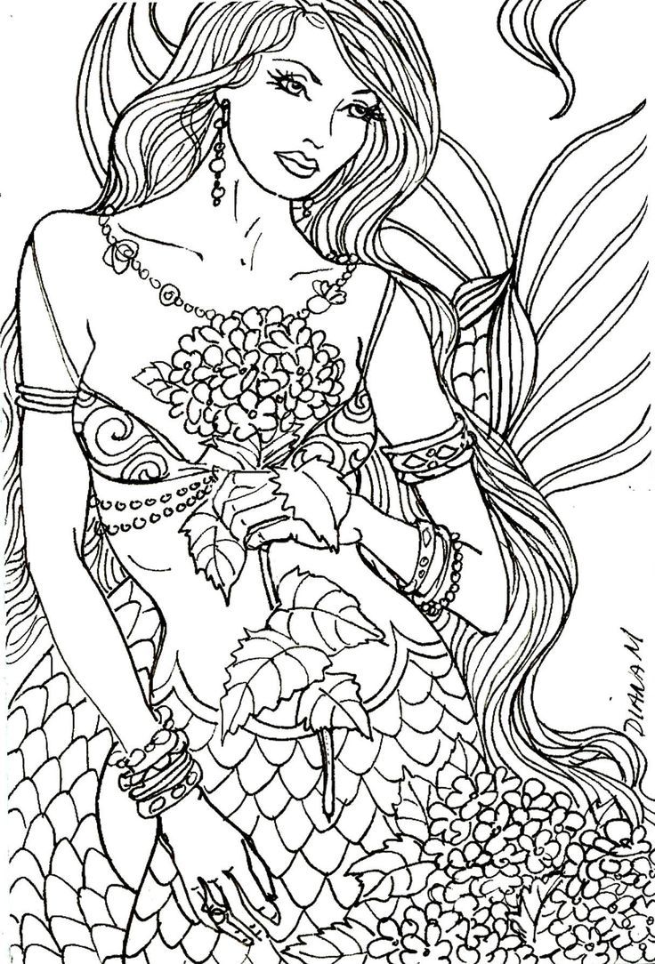 36 Fun Girl Coloring Pages Mermaid Printable 32