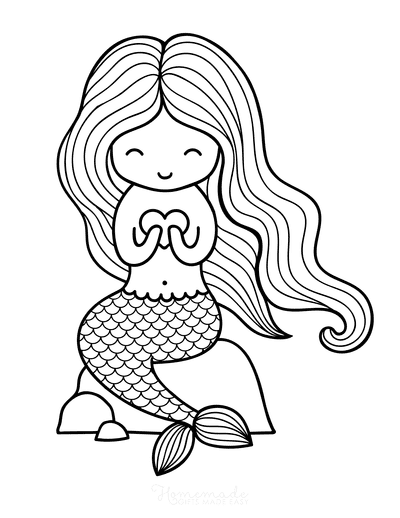 36 Fun Girl Coloring Pages Mermaid Printable 6