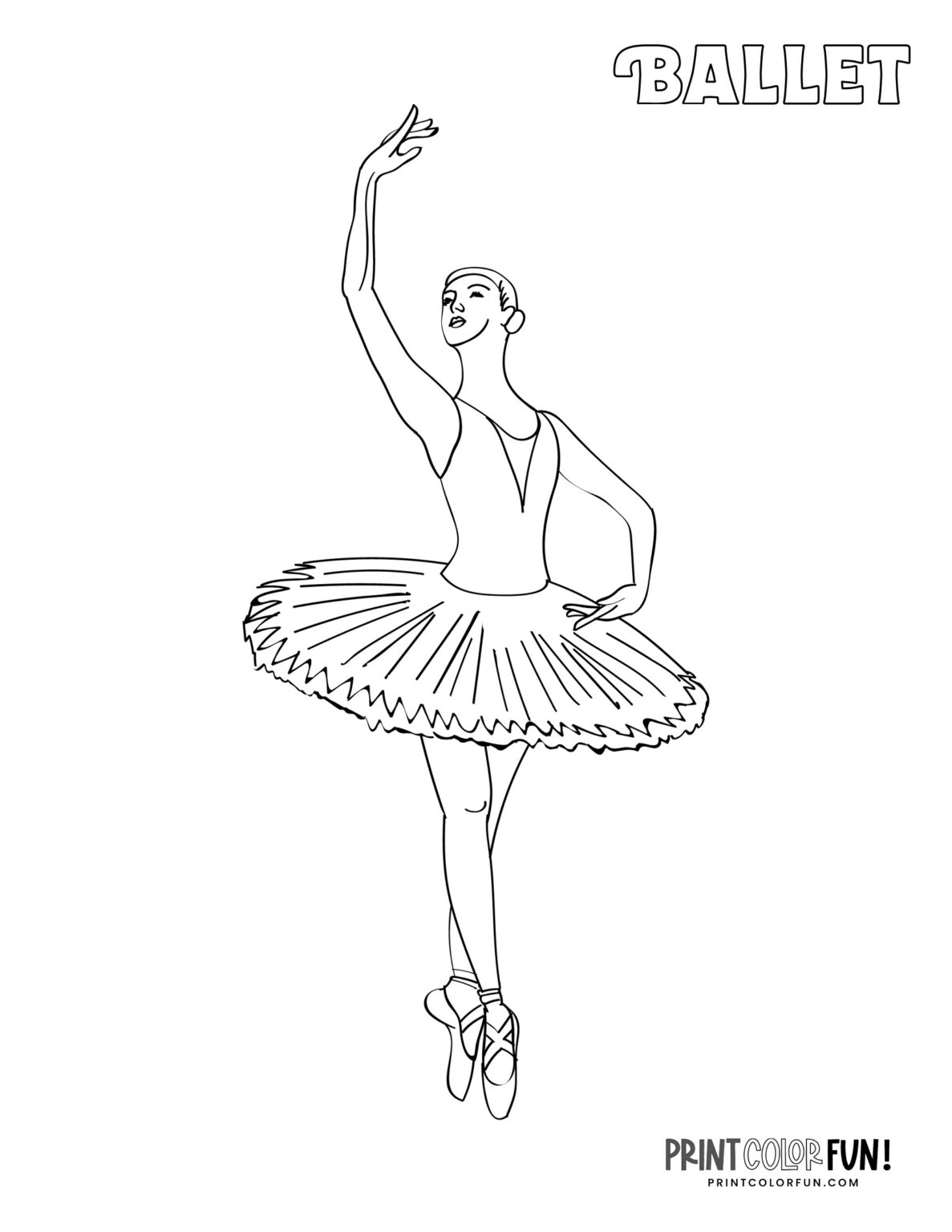 graceful ballet coloring pages printable jpg