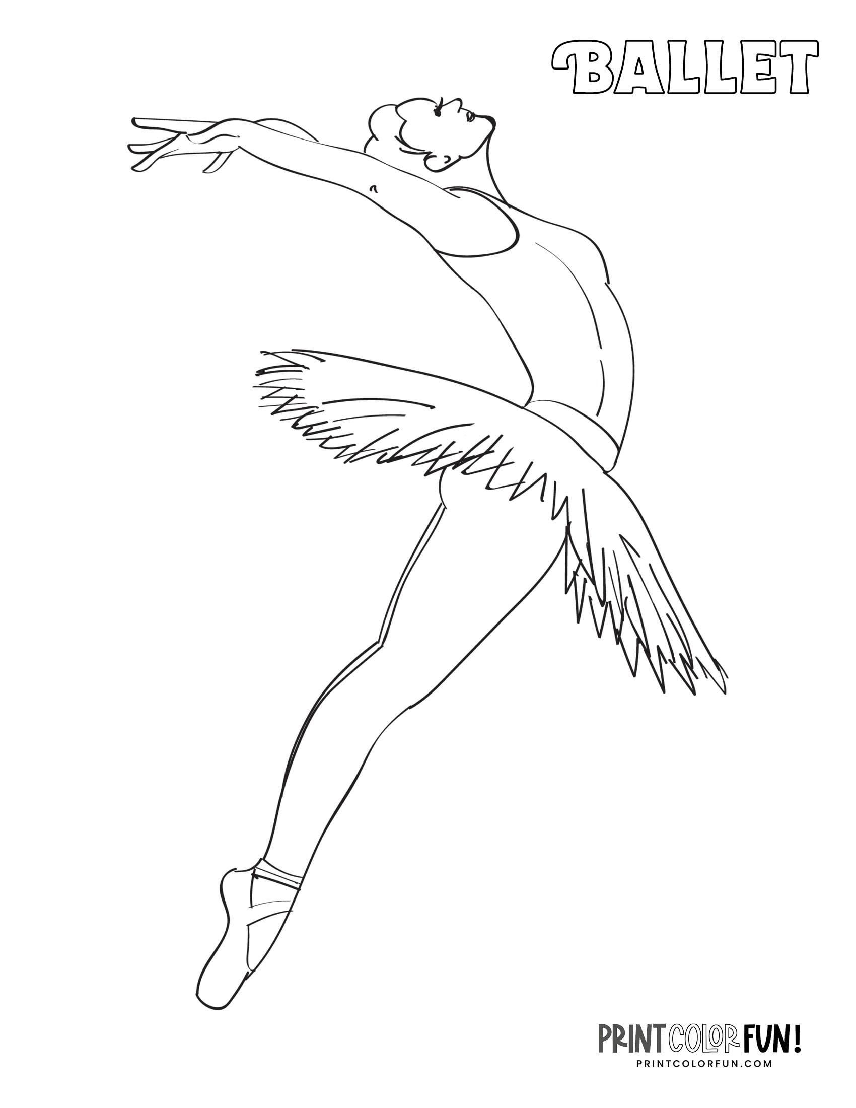 36 Graceful Ballet Coloring Pages Printable 25