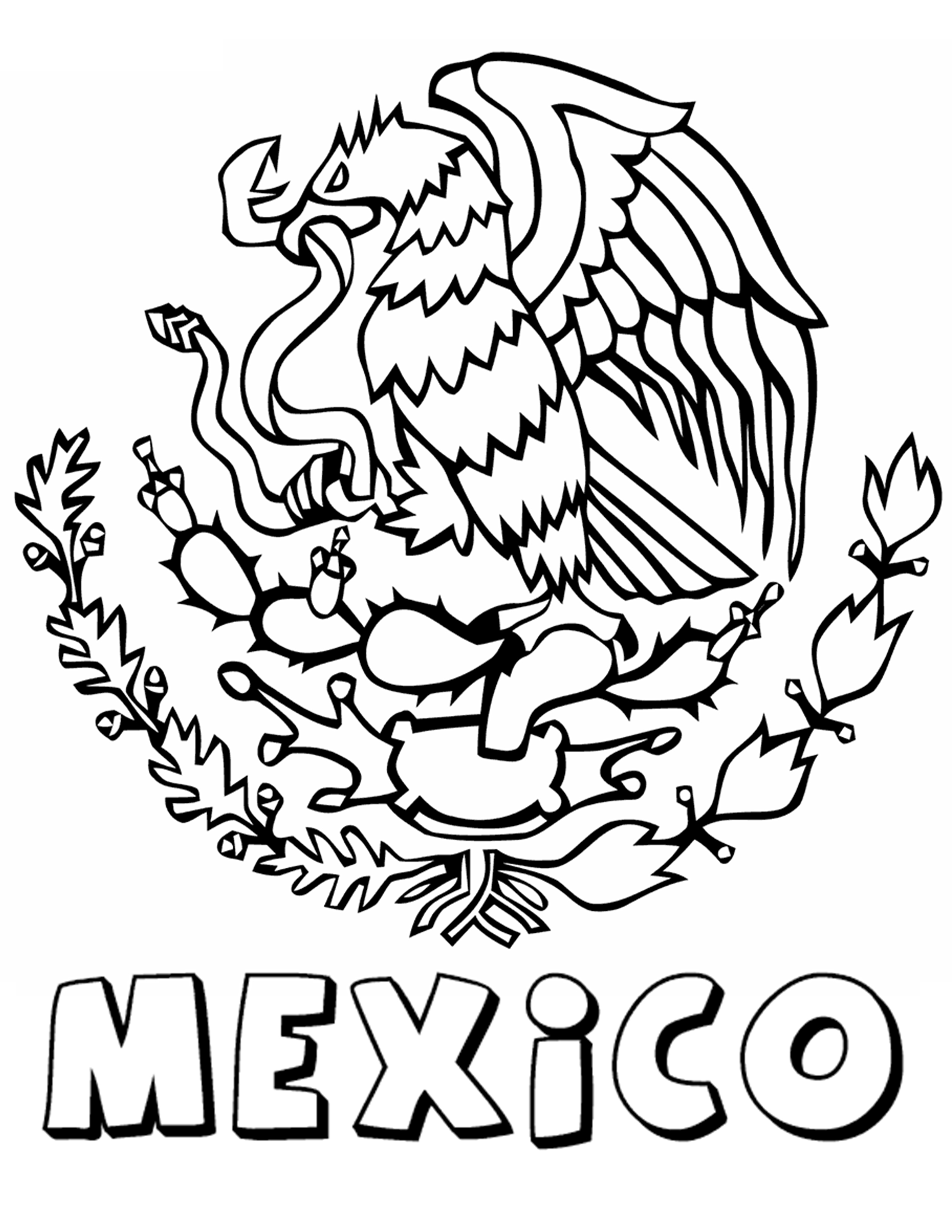 36 Mexico Flag Coloring Pages Printable 10