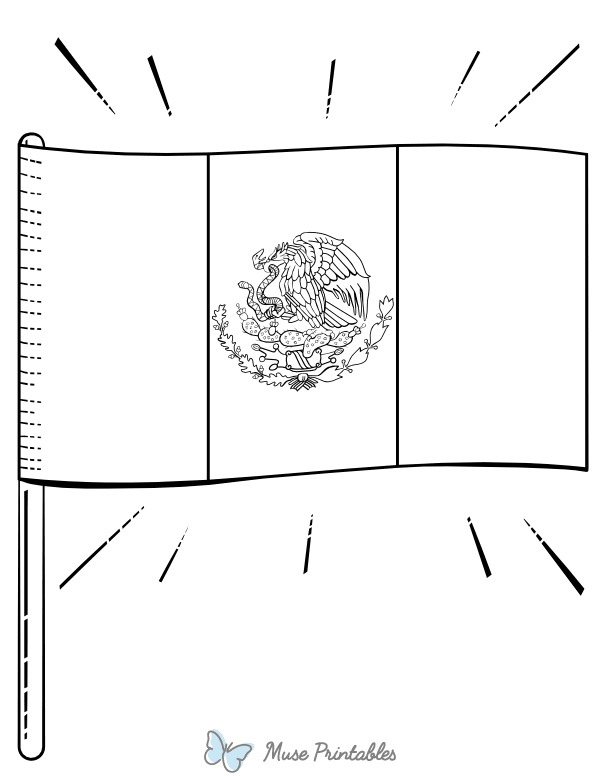 36 Mexico Flag Coloring Pages Printable 3