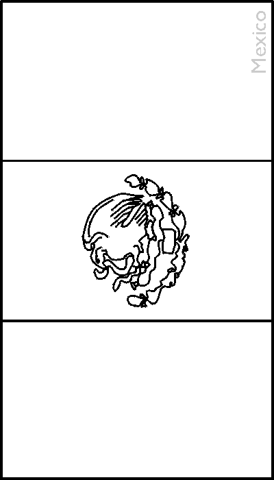 36 Mexico Flag Coloring Pages Printable 5