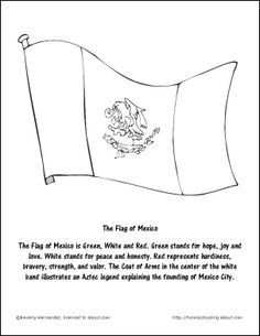 36 Mexico Flag Coloring Pages Printable 6