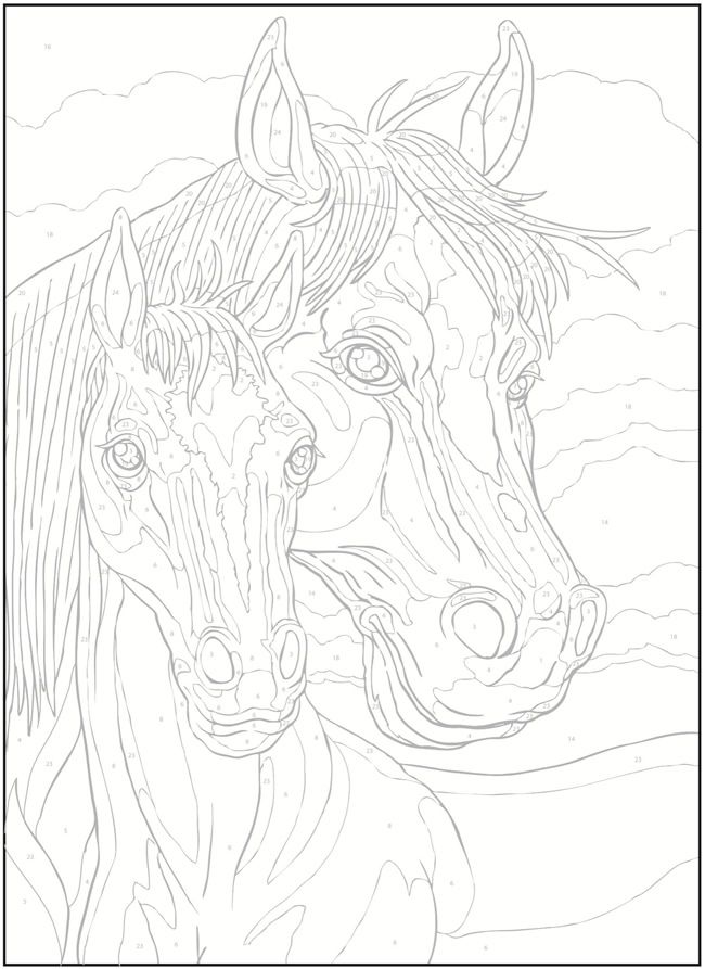 36 Relaxing Horse Coloring Pages for Adults Printable 16