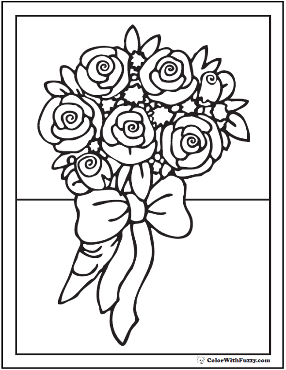 36 Roses Coloring Pages Printable 10