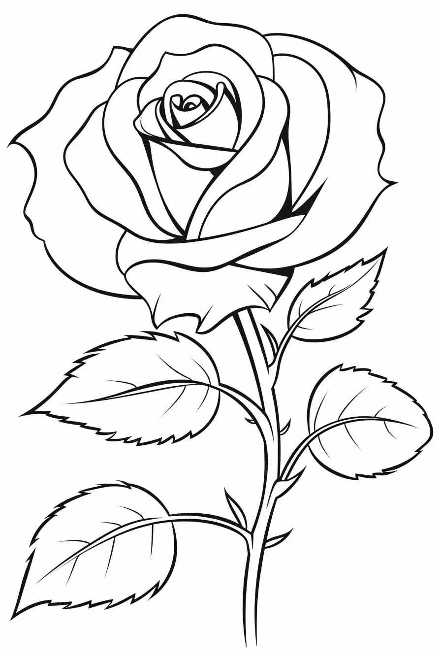 36 Roses Coloring Pages Printable 15