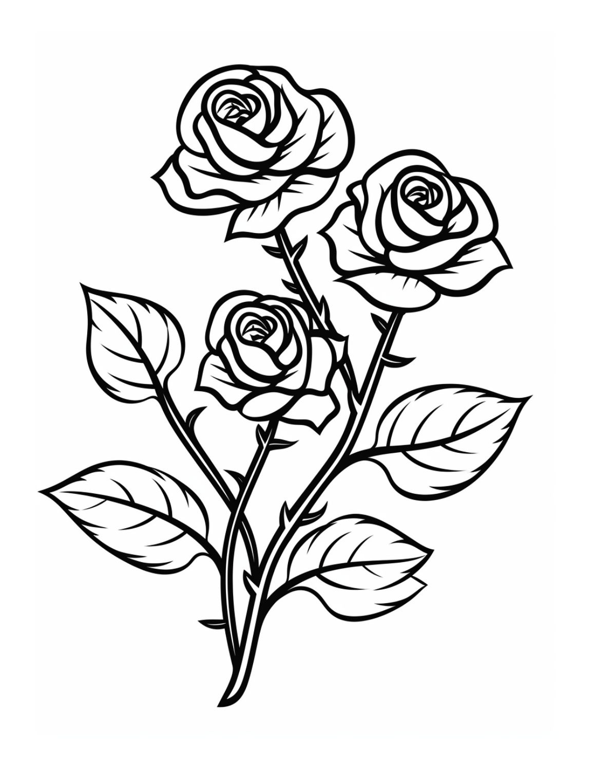 36 Roses Coloring Pages Printable 16