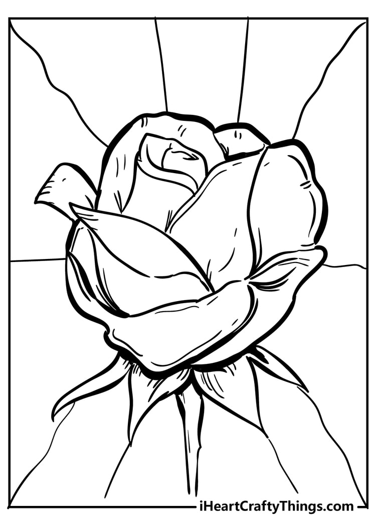 36 Roses Coloring Pages Printable 20