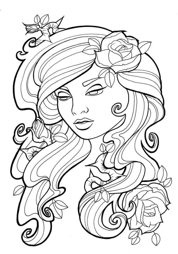 36 Roses Coloring Pages Printable 26