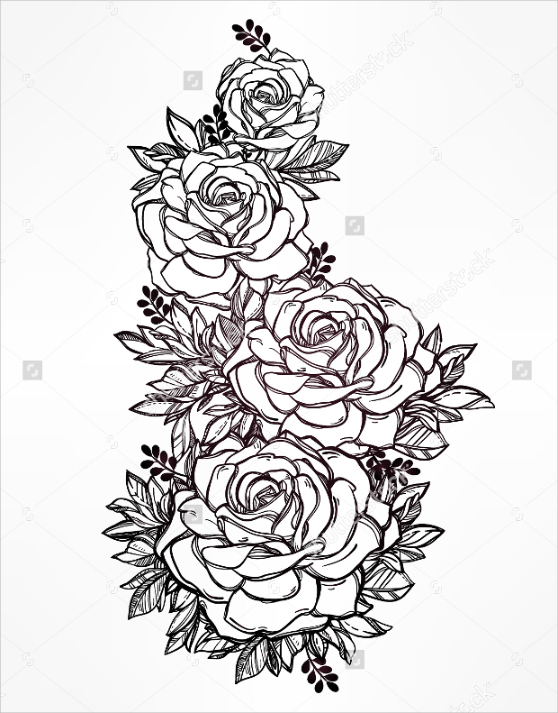 36 Roses Coloring Pages Printable 5