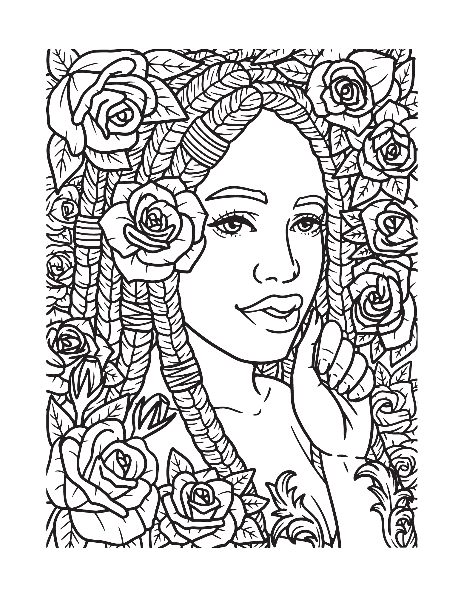 36 Roses Coloring Pages Printable 8