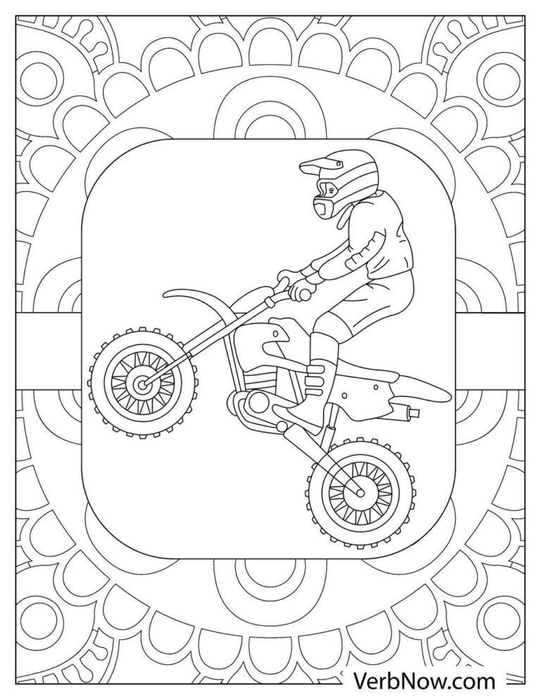 36 Thrilling Dirt Bike Coloring Pages Printable 1