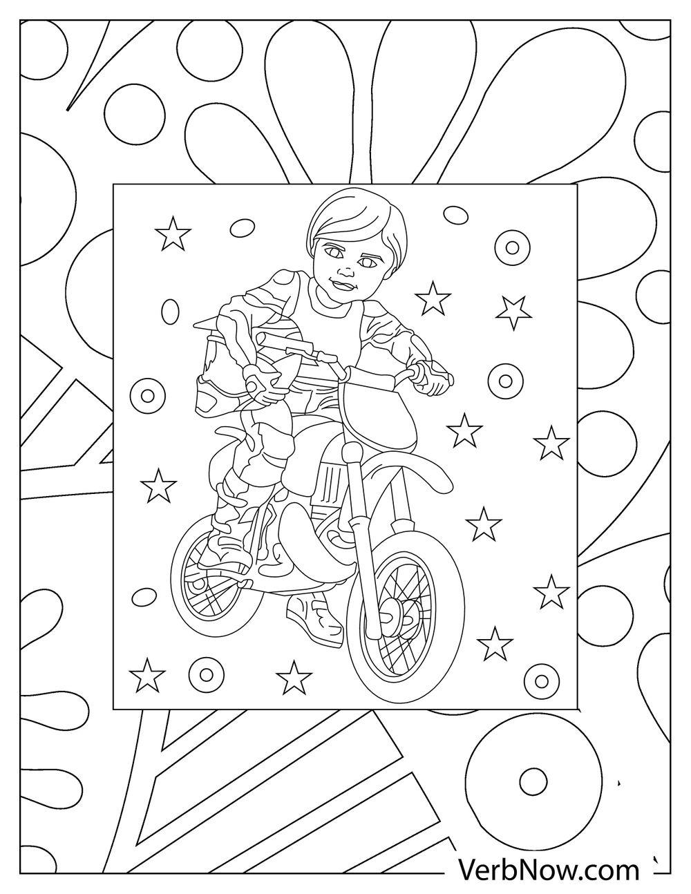 thrilling dirt bike coloring pages printable jpg