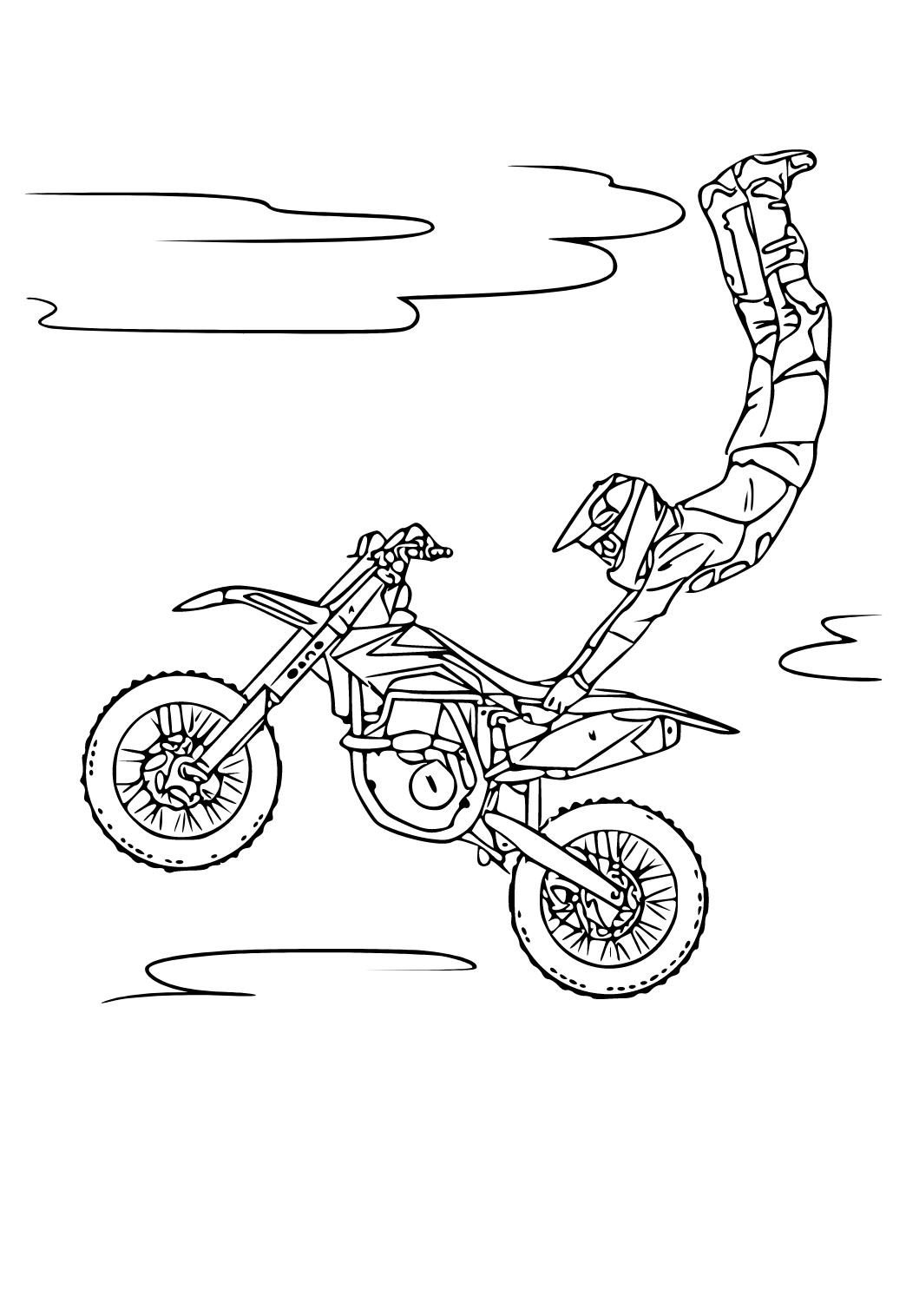 36 Thrilling Dirt Bike Coloring Pages Printable 13