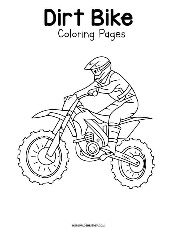 36 Thrilling Dirt Bike Coloring Pages Printable 24