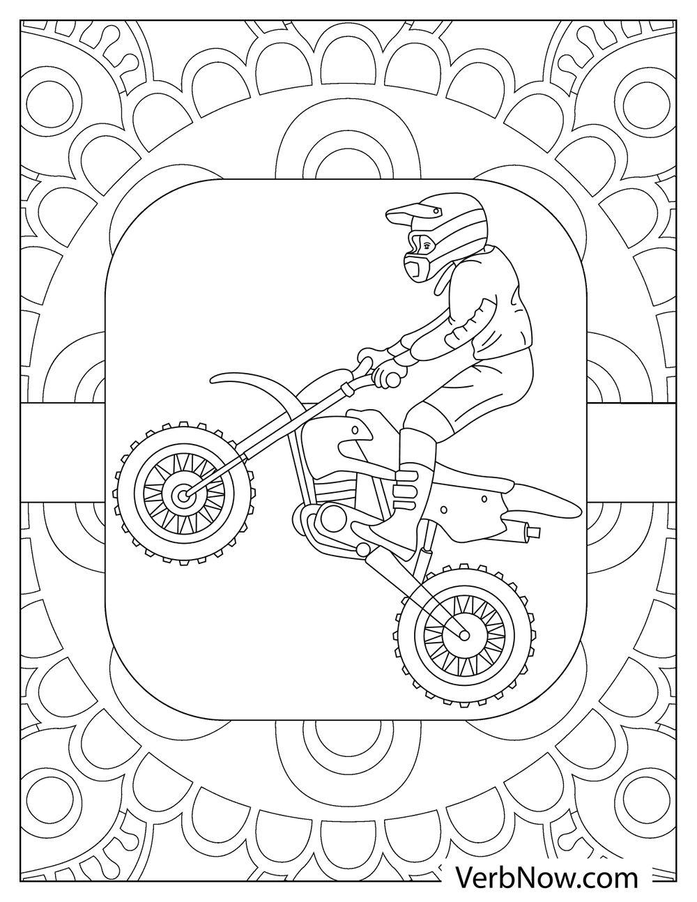 thrilling dirt bike coloring pages printable jpg