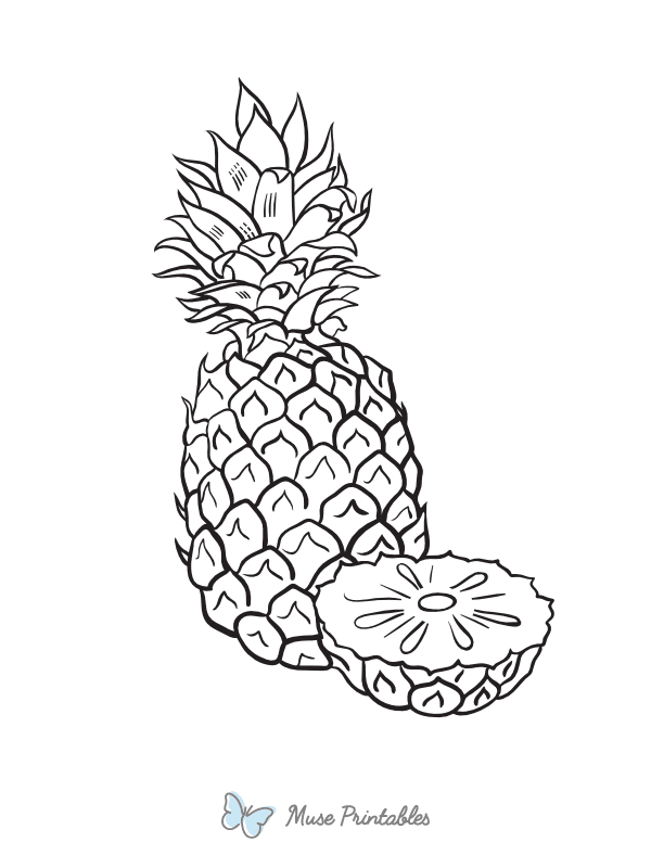 36 Tropical Pineapples Coloring Pages Printable 12