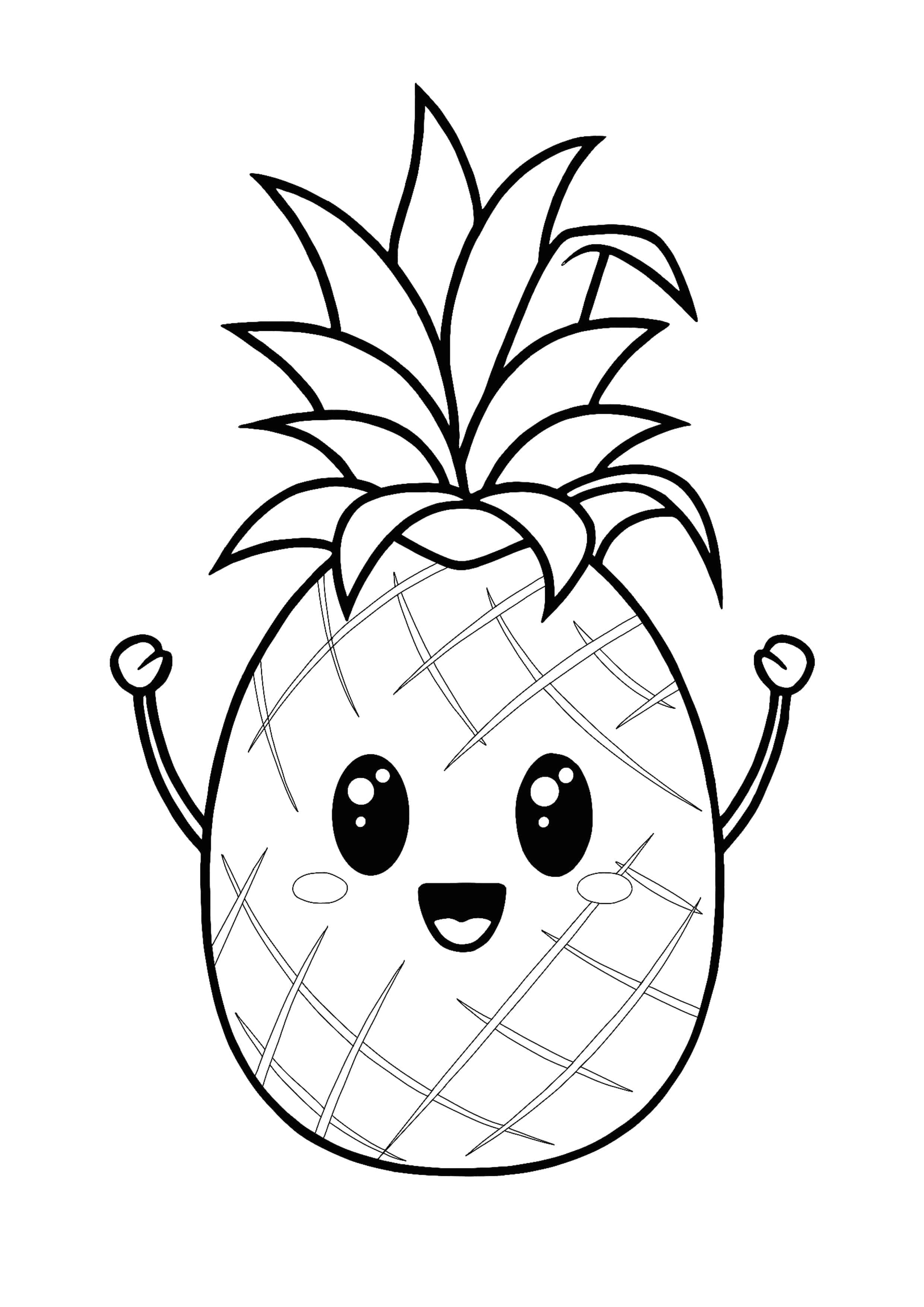 36 Tropical Pineapples Coloring Pages Printable 15