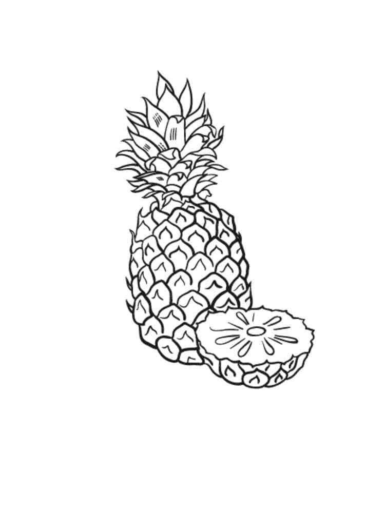 36 Tropical Pineapples Coloring Pages Printable 19