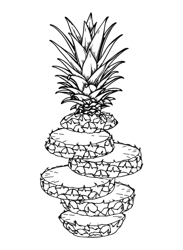 36 Tropical Pineapples Coloring Pages Printable 21